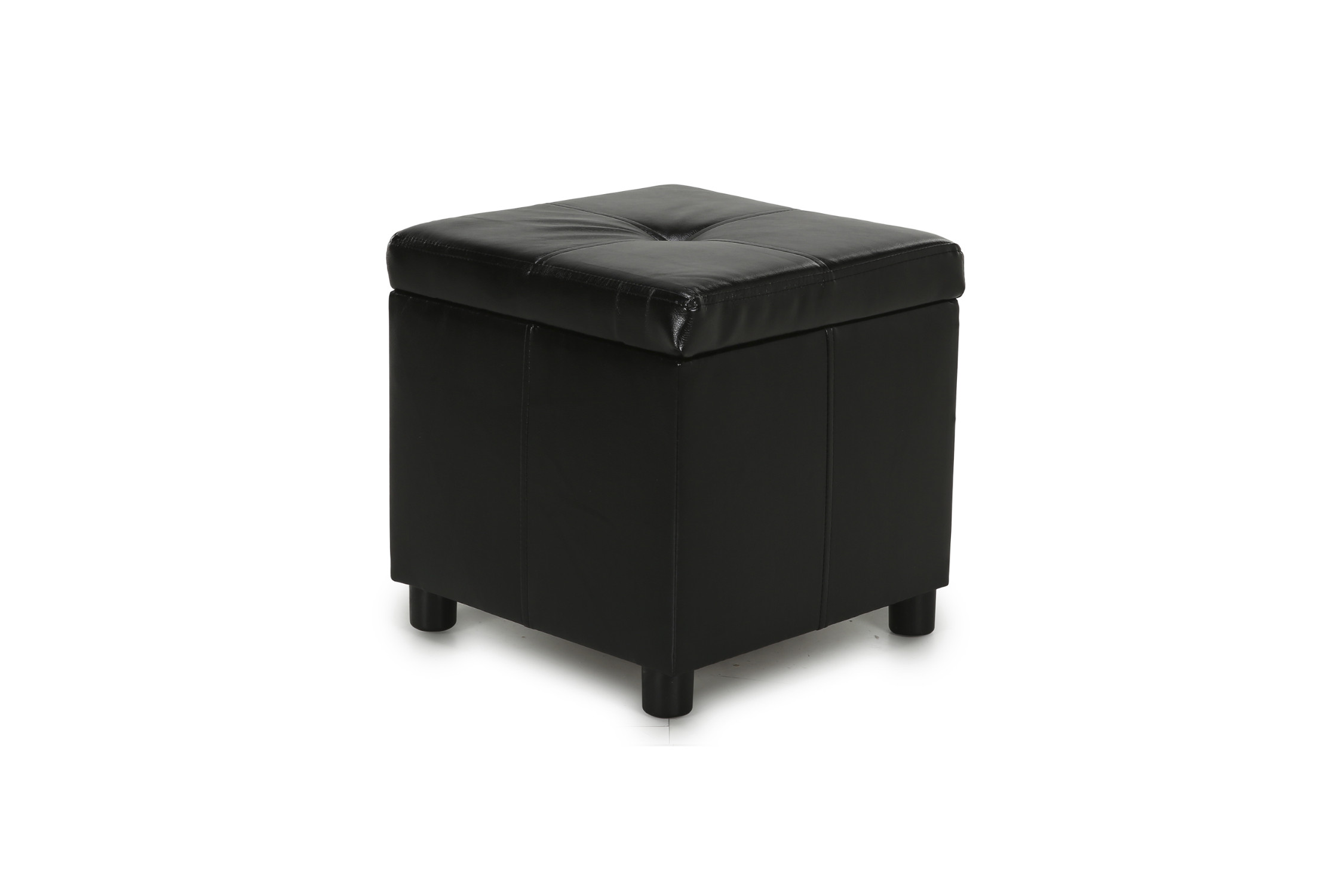 Пуф Квин экокожа черная