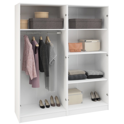 Шкаф 4-х Створчатый Венесуэла МДФ/Жемчуг Глянец (Ш-1800 х В-2100 х Г-570 мм)