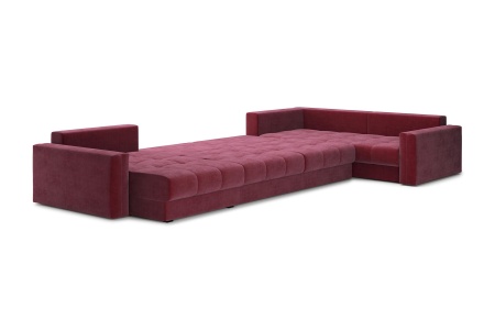 Диван п-образный тик-так Монарх бордовый